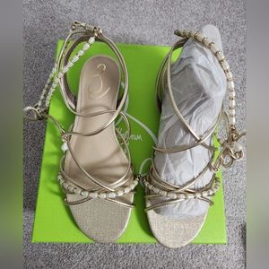Sam Edelman Gold lace up sandals, US 7.5